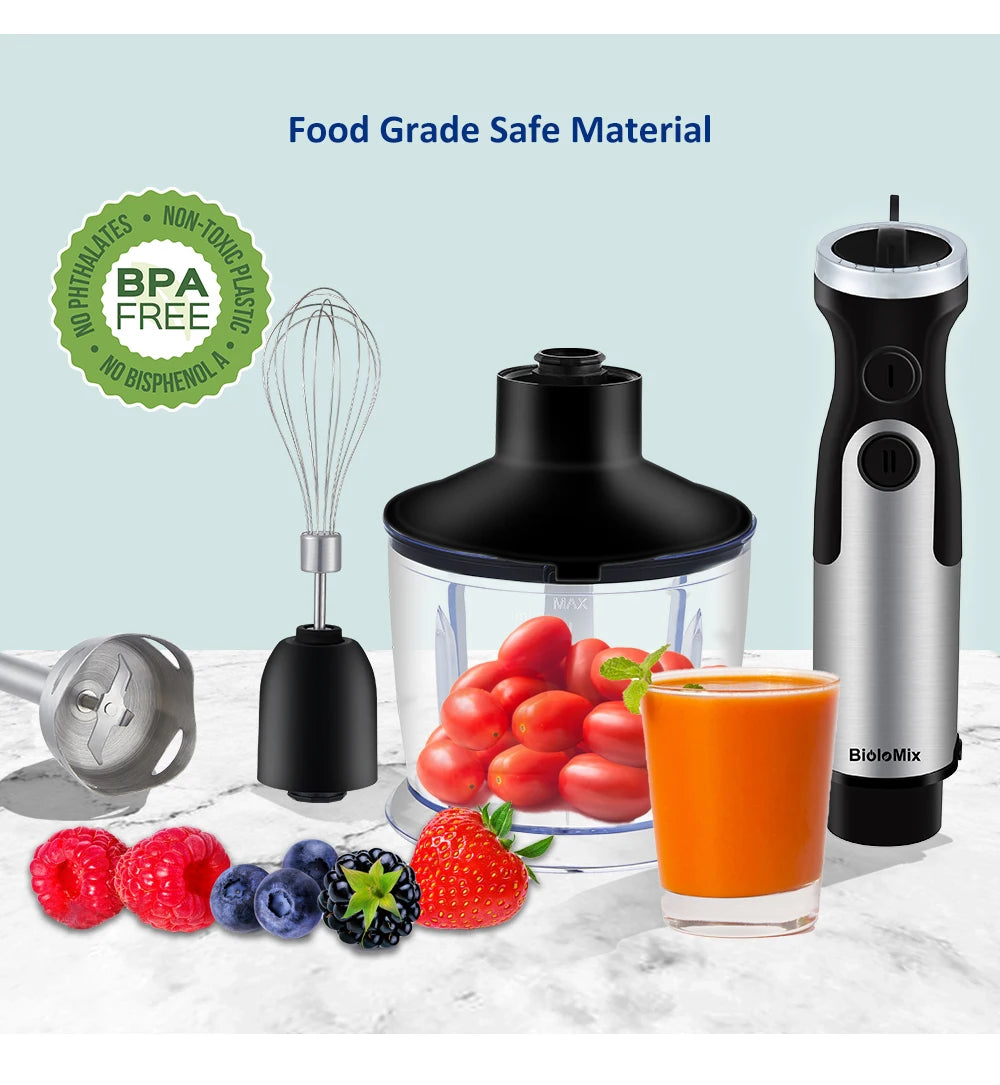 BioloMix 1200W 5-in-1 Hand Blender – Complete Kitchen Mixing System