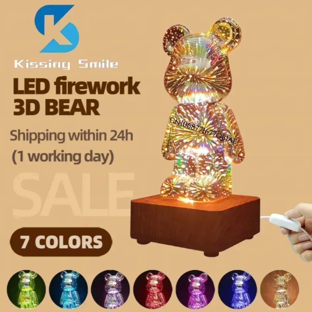 Luminous Bear Firework Lamp