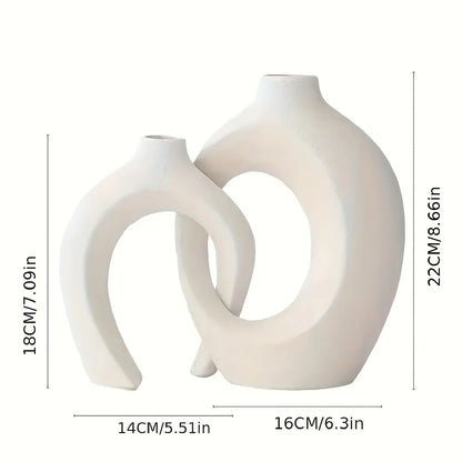 Modern Boho Ceramic Vase Set