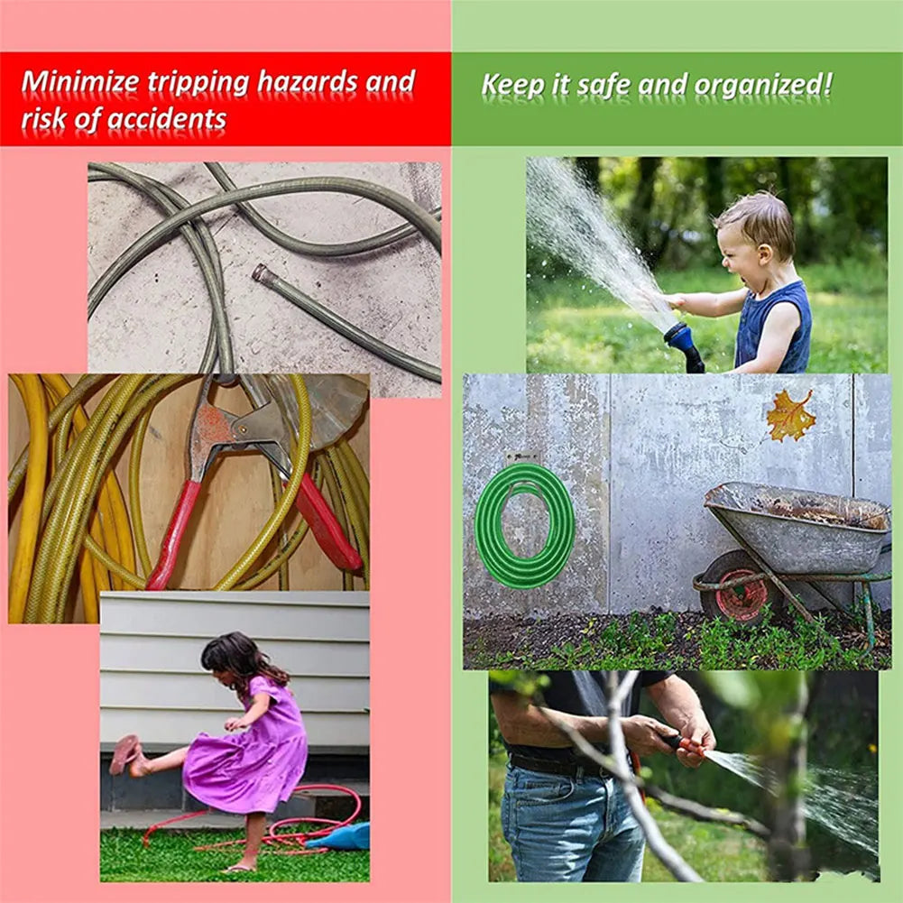 Wall-Mounted Garden Hose Holder