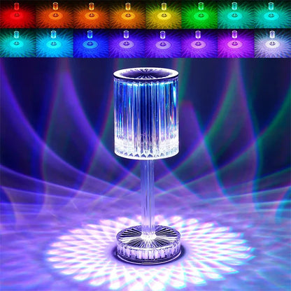 Crystal Glow LED Night Lamp