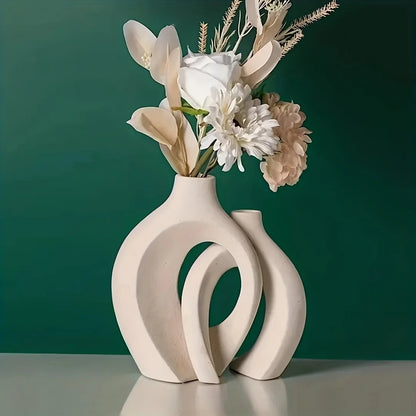 Modern Boho Ceramic Vase Set