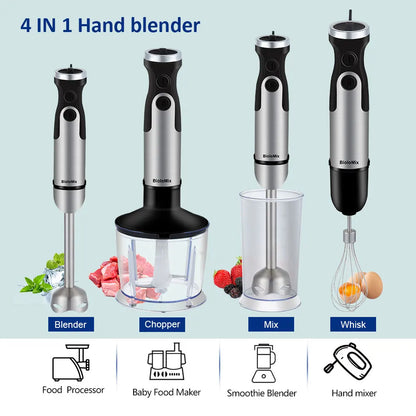 BioloMix 1200W 5-in-1 Hand Blender – Complete Kitchen Mixing System