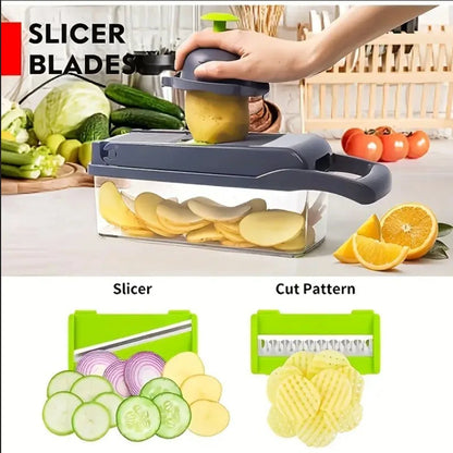8-in-1 Vegetable Chopper & Mandoline Slicer