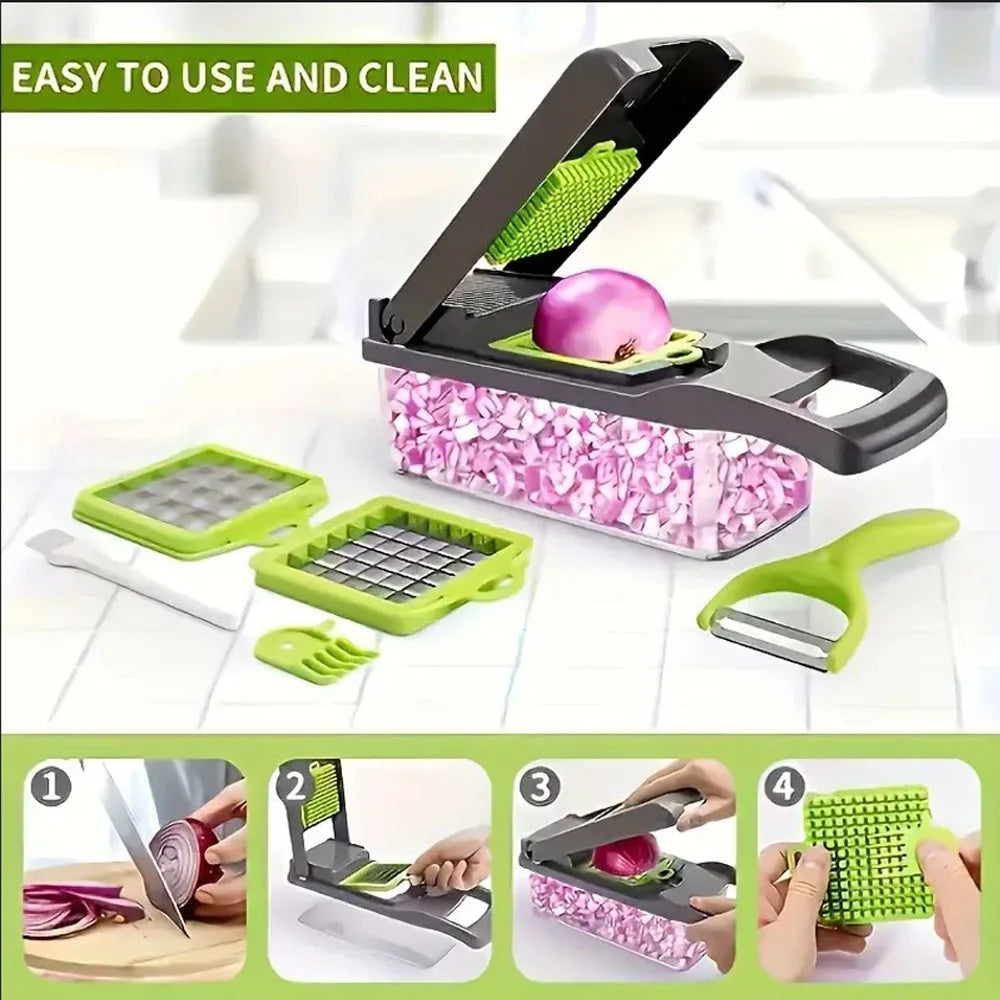 8-in-1 Vegetable Chopper & Mandoline Slicer