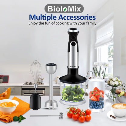 BioloMix 1200W 5-in-1 Hand Blender – Complete Kitchen Mixing System