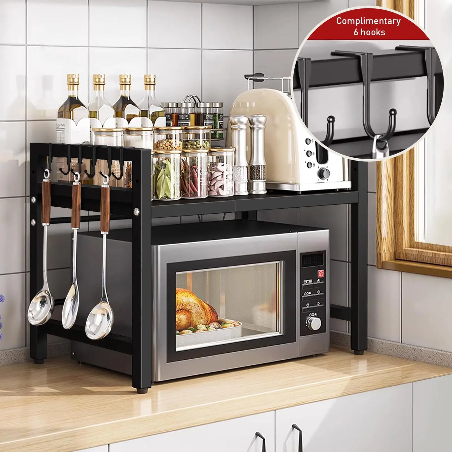 Expandable Kitchen Microwave Rack