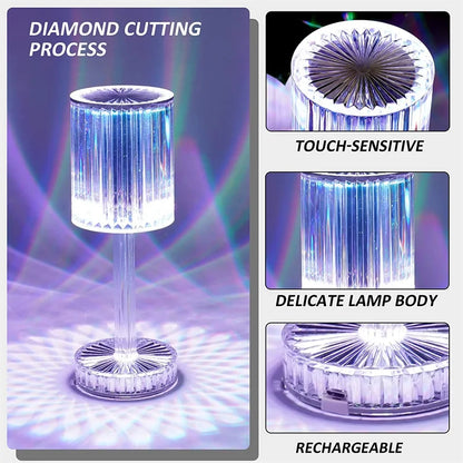 Crystal Glow LED Night Lamp