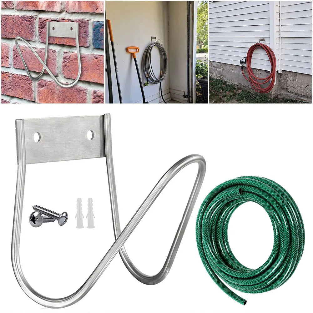 Wall-Mounted Garden Hose Holder