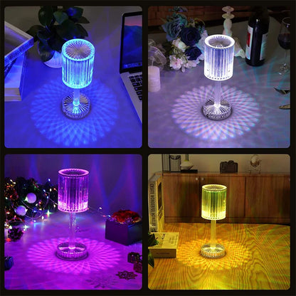 Crystal Glow LED Night Lamp